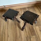 Pair of tripod stools