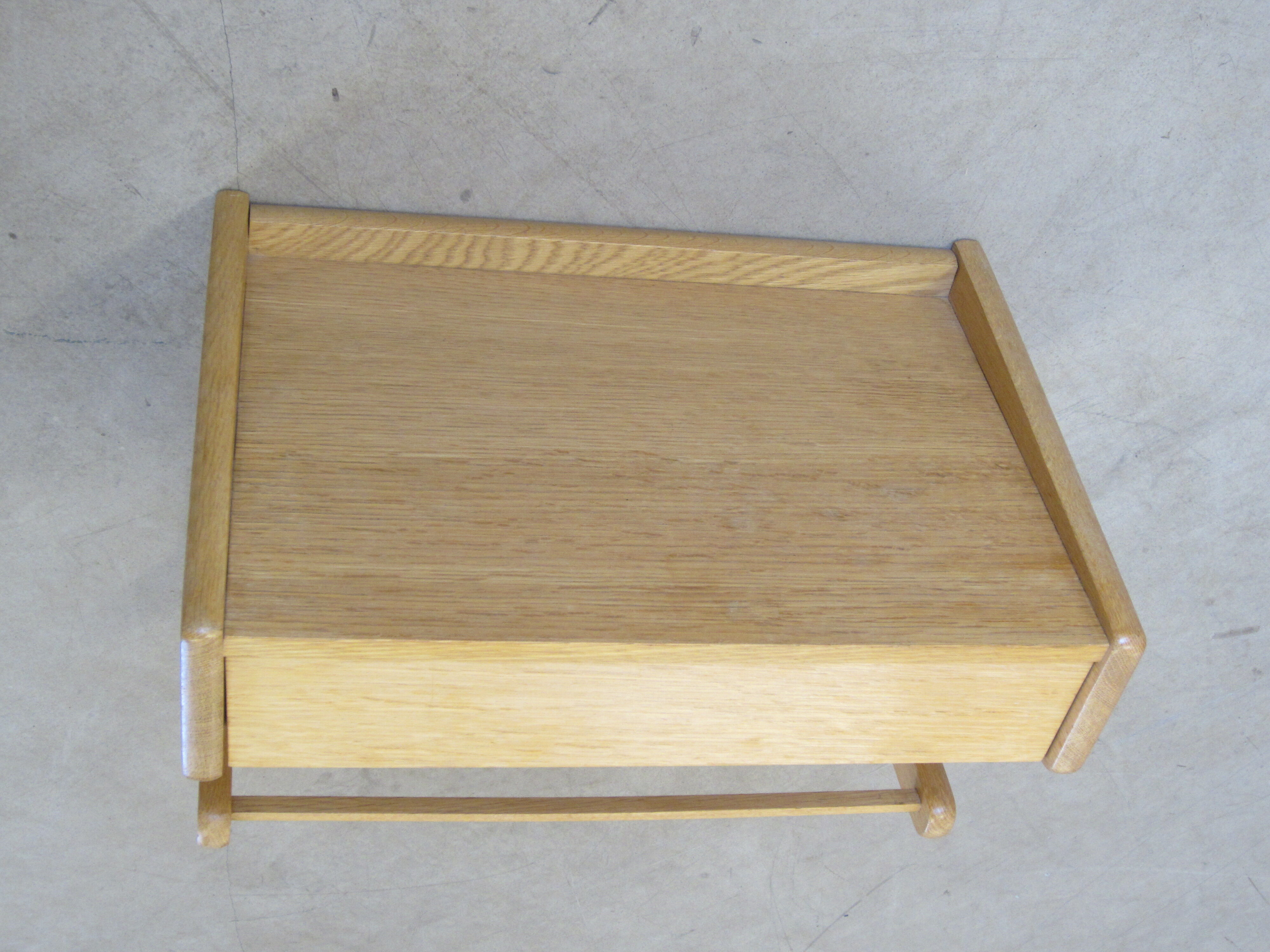 Scandinavian oak wall shelf