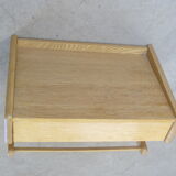 Scandinavian oak wall shelf