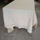 Drap/ nappe/ rideau en toile pur lin "Fleur bleue"