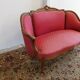 2-seater sofa bench Louis XV walnut from the 19th century