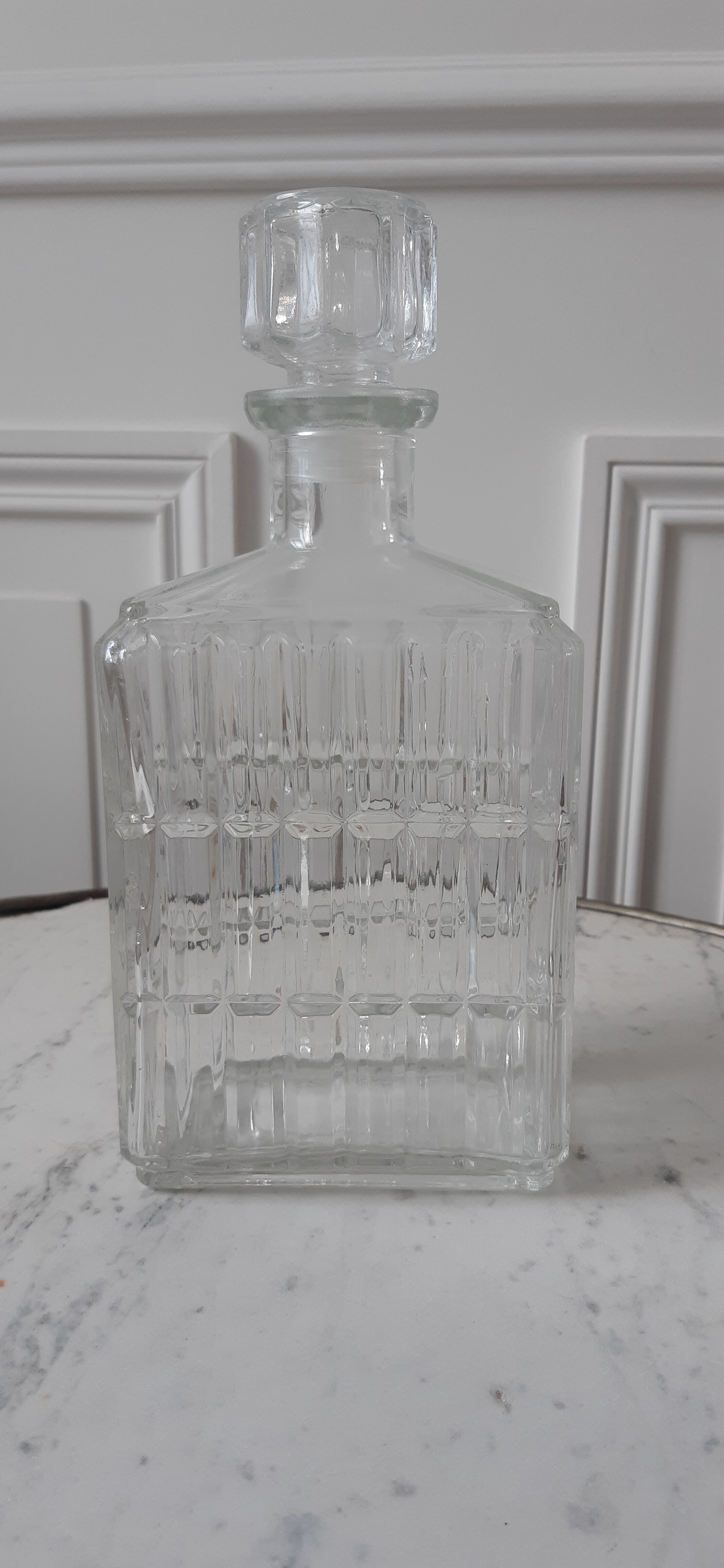 Carafe en verre vintage années 70