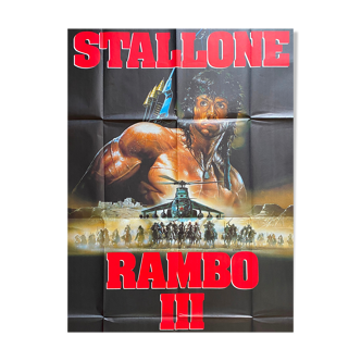 Original cinema poster "Rambo 3" Sylvester Stallone 120x160cm 1988