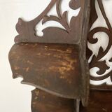 antique Napoleon III wall shelf in openwork wood