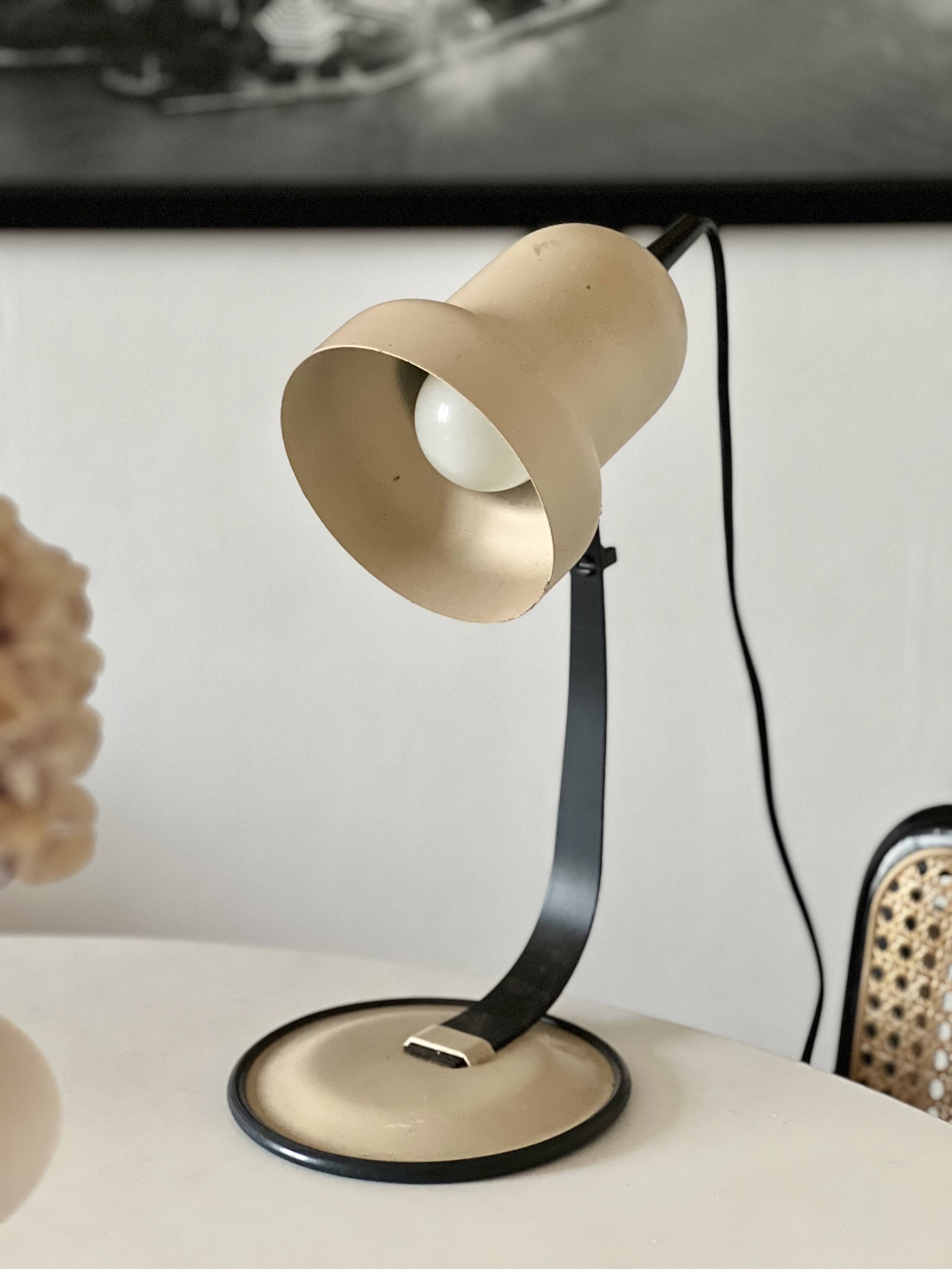 Vintage beige table lamp