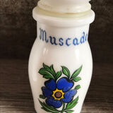Set of 4 vintage opaline spice jars