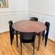Round dining table Lubke in rosewood from the 1960s.