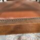 6 Art Deco walnut and leather chairs