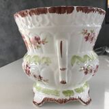 Rosario flowered earthenware majolica planter