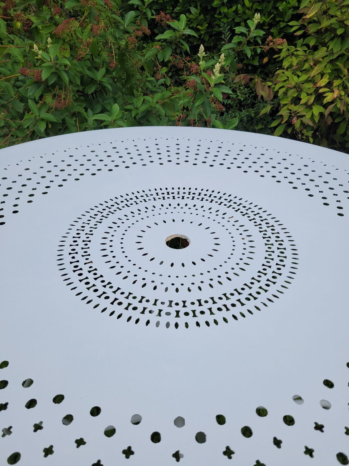 Wrought iron garden table