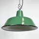Industrial green enamel pendant lamp, 1960s