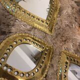 Hammered golden mirrors