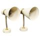 Pair of 1960s German Stilnovo Style Brass and Cream Adjustable Wall Sconces