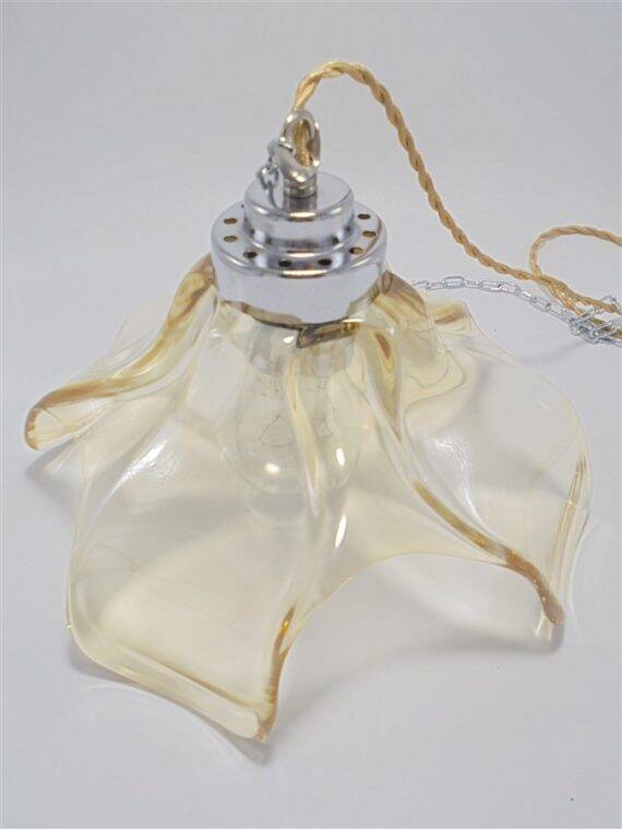 Gold glass pendant light