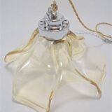 Gold glass pendant light