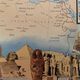 Old poster map of North Africa from 1948 - JP Pinchon