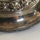 Pair of silver metal chandeliers