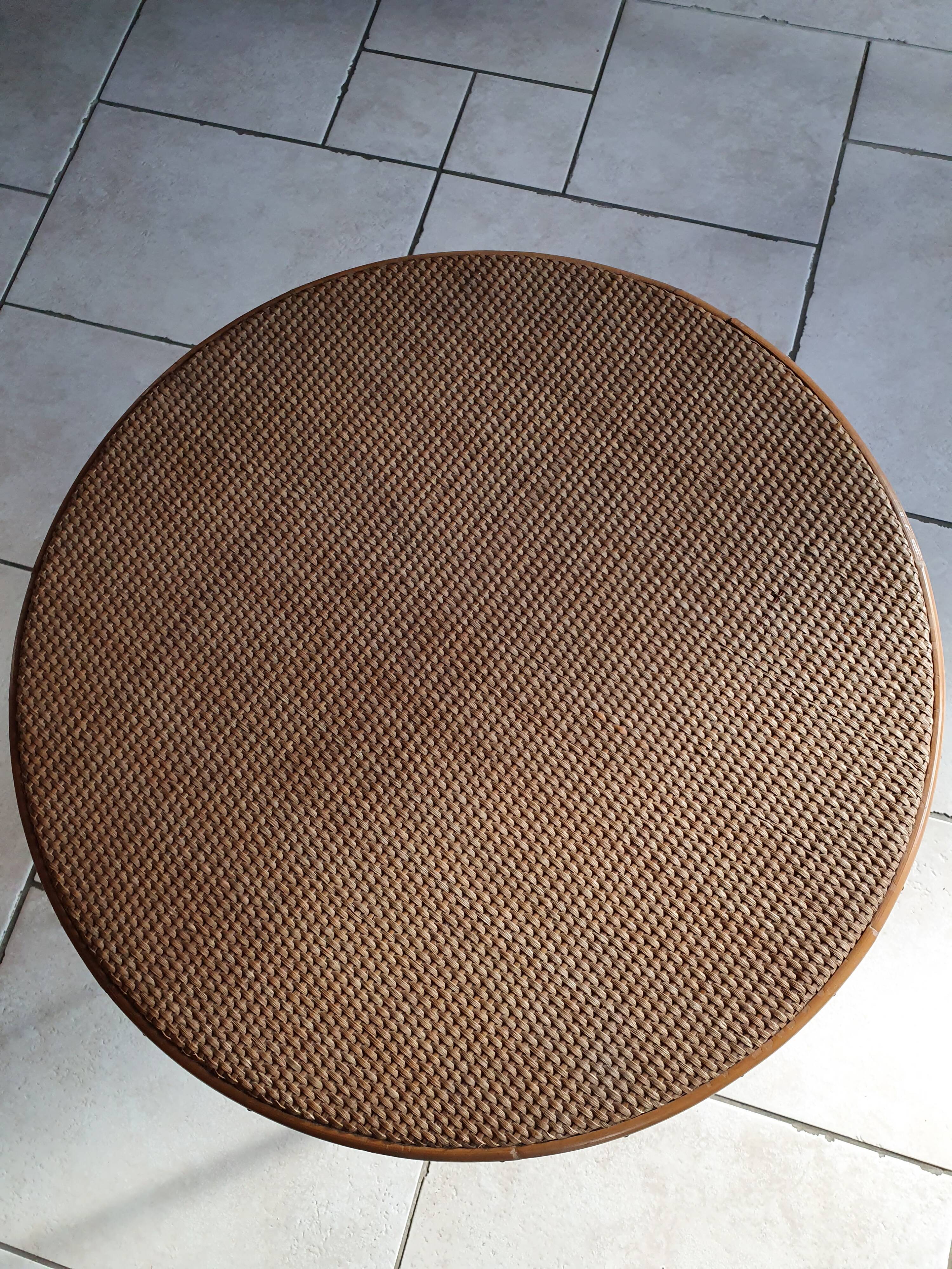 Vintage rattan coffee table