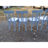 6 Baumann bistro chairs in old grey limed wood