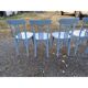 6 chaises bistrot Baumann bois cérusé vieux gris