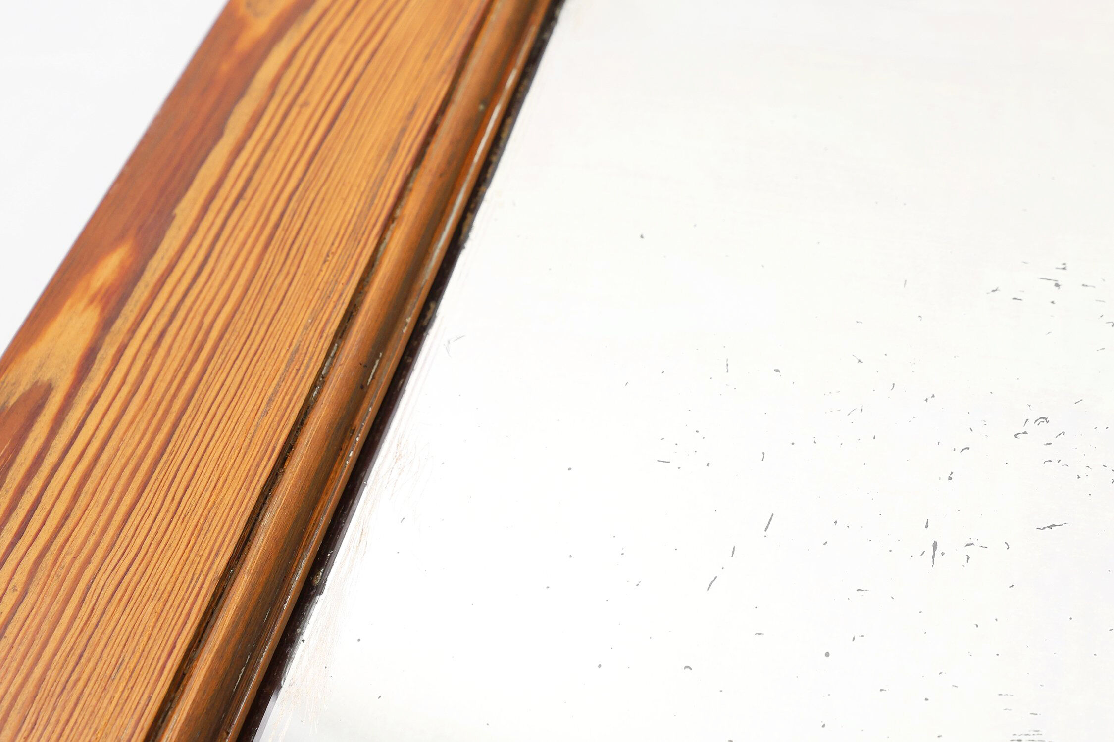French Mirror with Warm Pine Wood Frame, 1900s