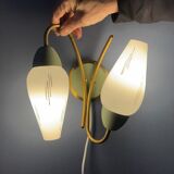 Mid-century opaline glass wall lamp