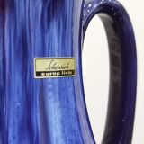 Handle vase West Germany 407-35 in vintage blue ceramic Scheurich 70'S