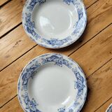 9 Ceylan soup plates from Creil and Montereau Labrador