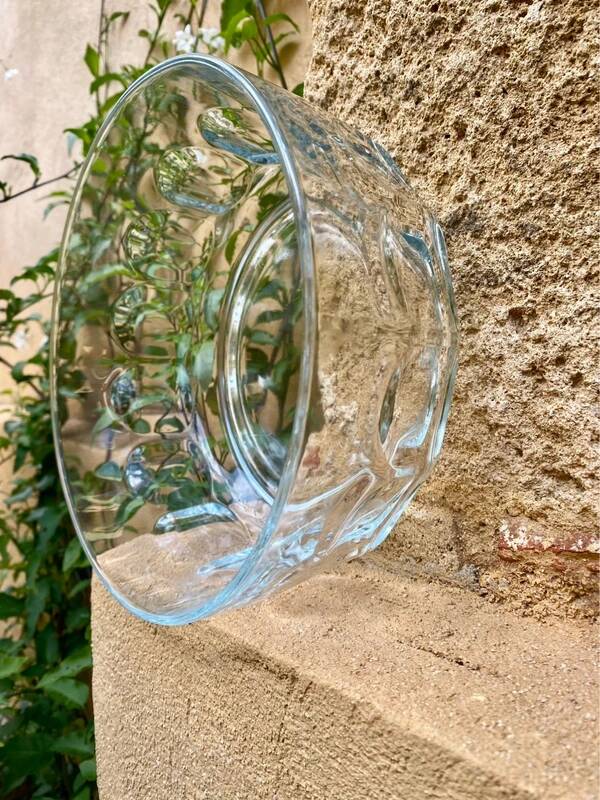 Vintage transparent salad bowl