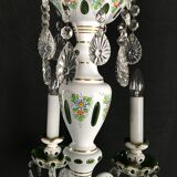 Lustre verre overlay blanc