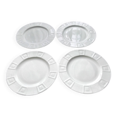 4 large porcelain plates by Ph. Deshoulières, Topaze model.