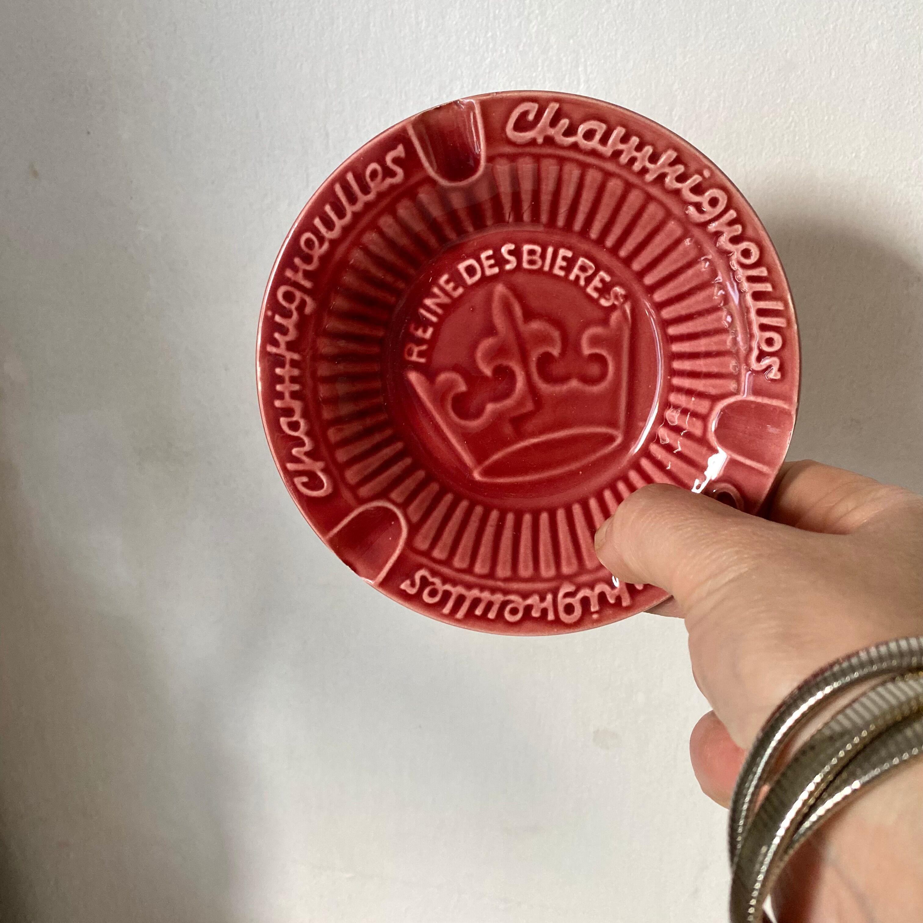 Queen of Beers advertising ashtray