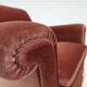 1970s, Danish armchair, salmon pink furniture velour, beech wood.