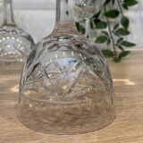 Set of 6 engraved wine glasses