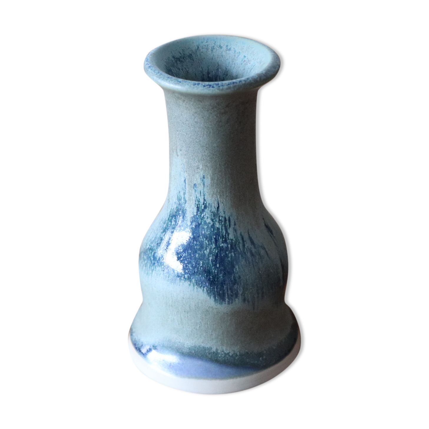 Soliflora in glazed blue stoneware