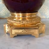 Porcelain lamp signed Charles Ficquenet