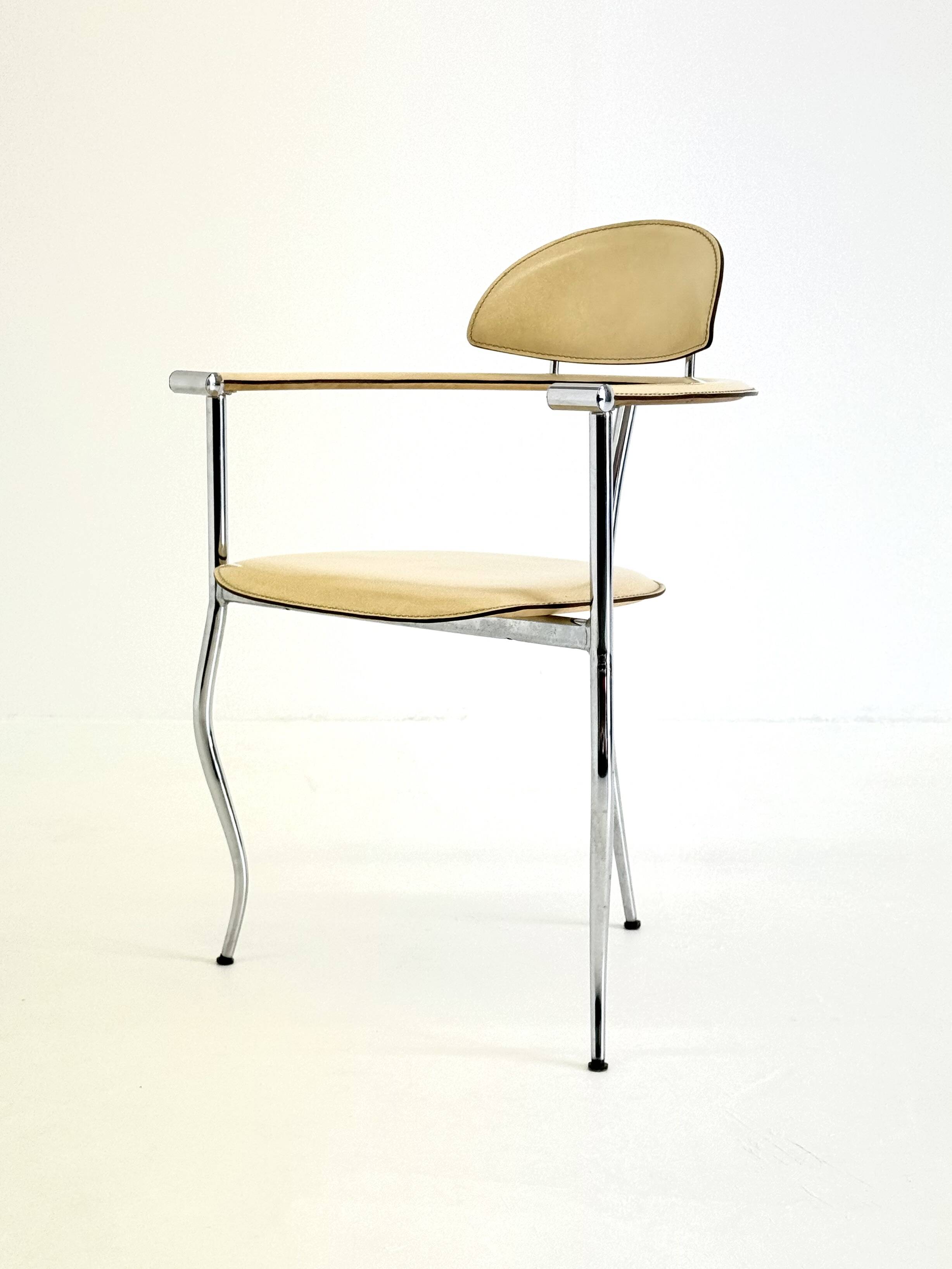 Set of yellow Marilyn Stiletto dining chairs Arrben Italy