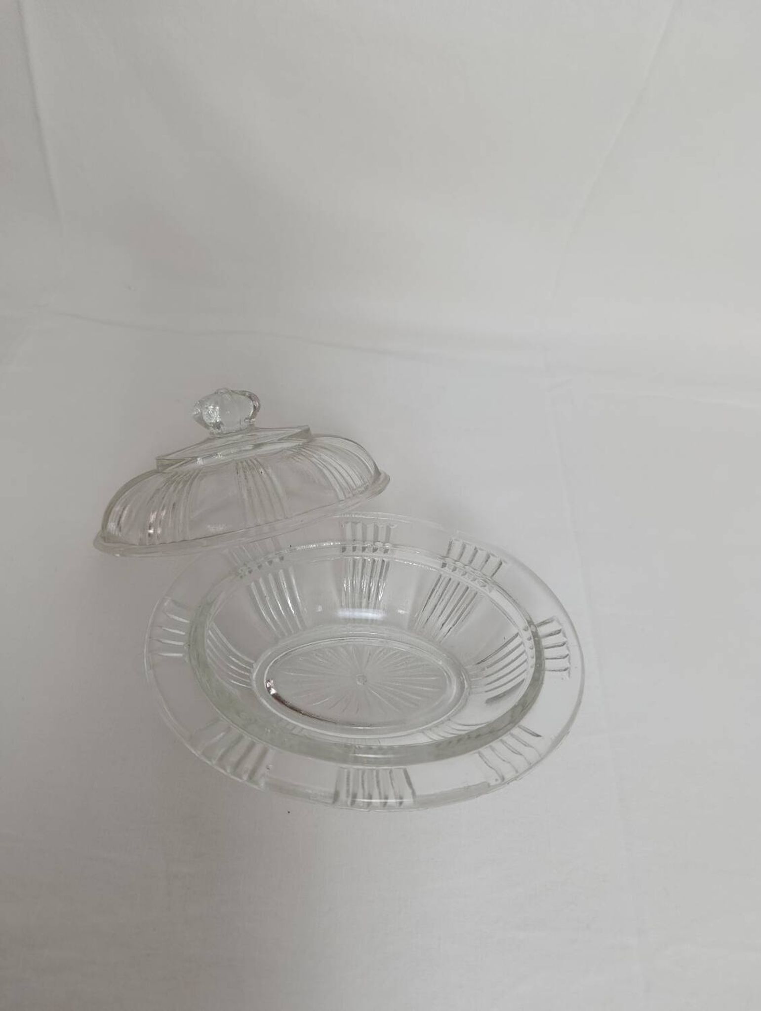 Crystal sugar bowl
