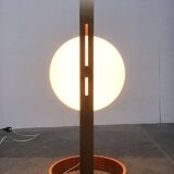 Swiss space-style floor lamp made of plastic and plywood from the 1960s.
