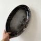 Large glazed stoneware dish from Loir, enamelled & signed, Chantal & Thierry Robert 1970.
