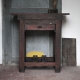 Vintage wooden sideboard, wooden kitchen furniture, furniture with drawer, storage.