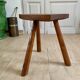 Tripod stool in solid oak 1950