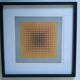Tableau Vintage Art Optique - Victor Vasarely CTA-102 Frame 40x40cm