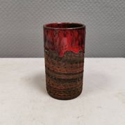 Vase with run-glaze, Denmark, 1970s. Made by Ernst Faxe