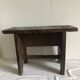 Small brutalist solid wood bench