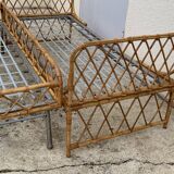 Rattan leg bed 1960