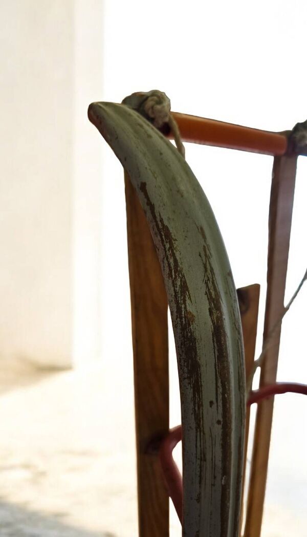 Luge Traîneau vintage en bois et métal – esprit montagne