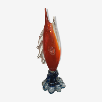Vase en verre forme poisson