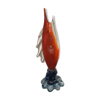 Fish-shaped glass vase