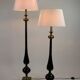 Pair of Floor Lamps in Black and Gold, The Netherlands — 1990s